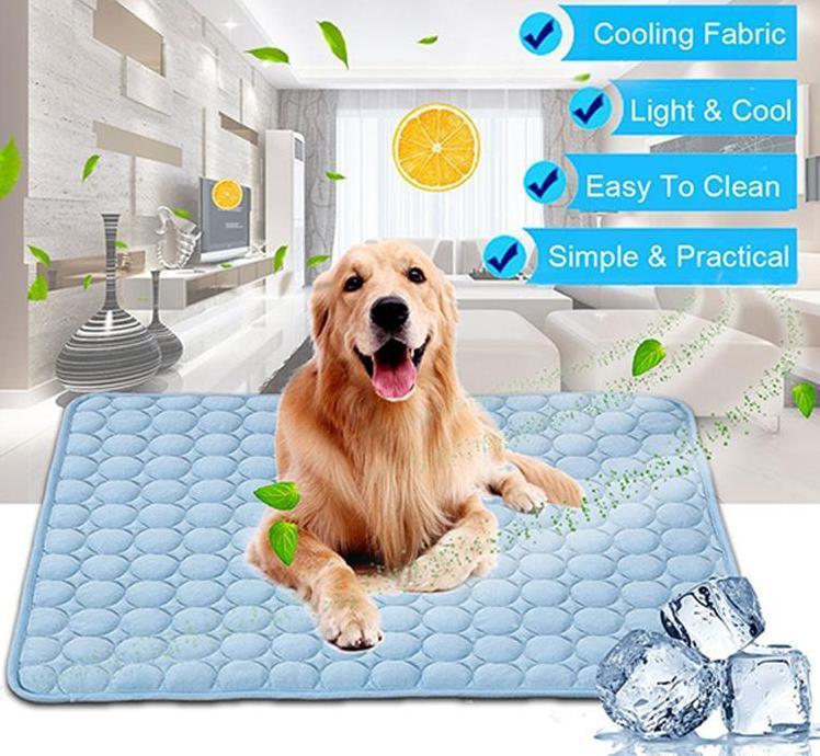 Pikpet ice silk pet cooling pad summer cold nest mat blue pink