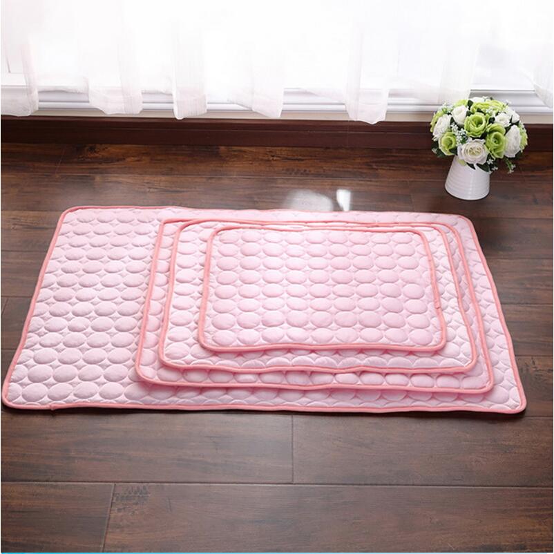 Pikpet ice silk pet cooling pad summer cold nest mat blue pink