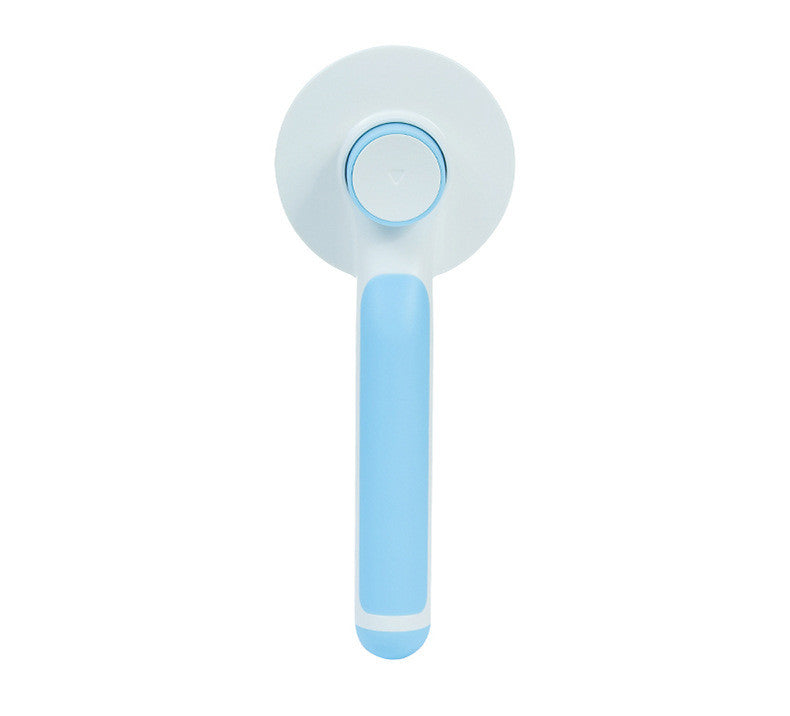 Pikpet pet grooming comb round handle stainless steel self-cleaning brush