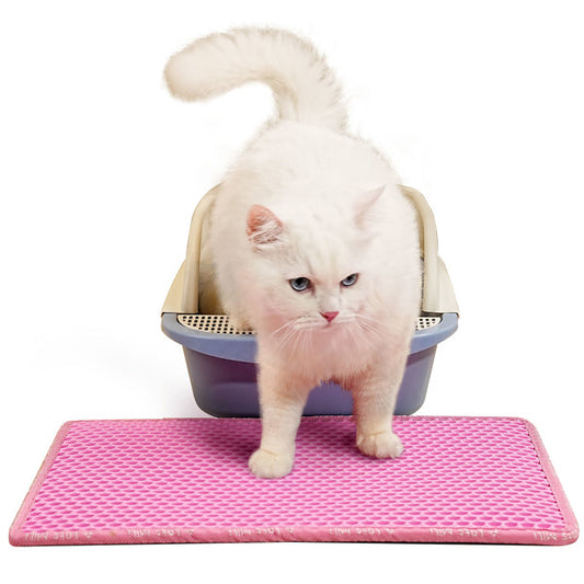 Pikpet double-layer rice shaped cat litter pad leak-proof mat