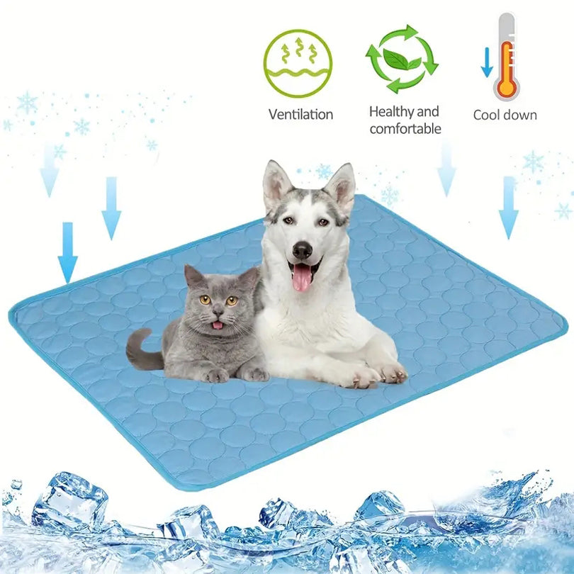 Pikpet dog cooling mat ice silk breathable summer pad for dogs cats