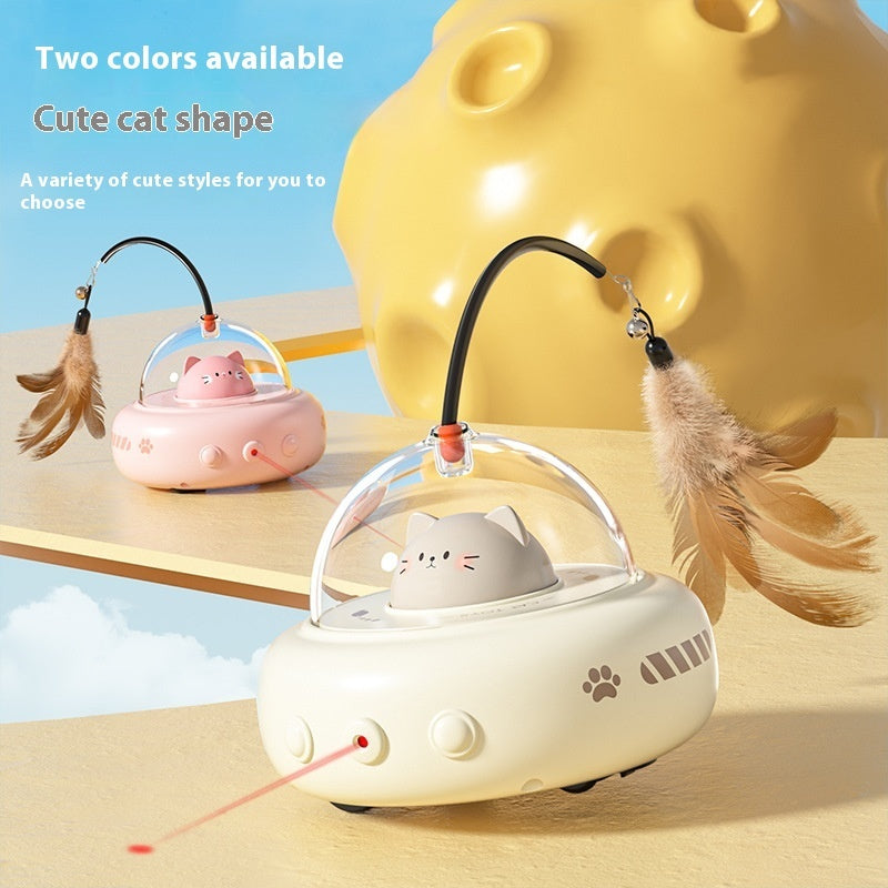 UFO interactive cat toy electric teaser